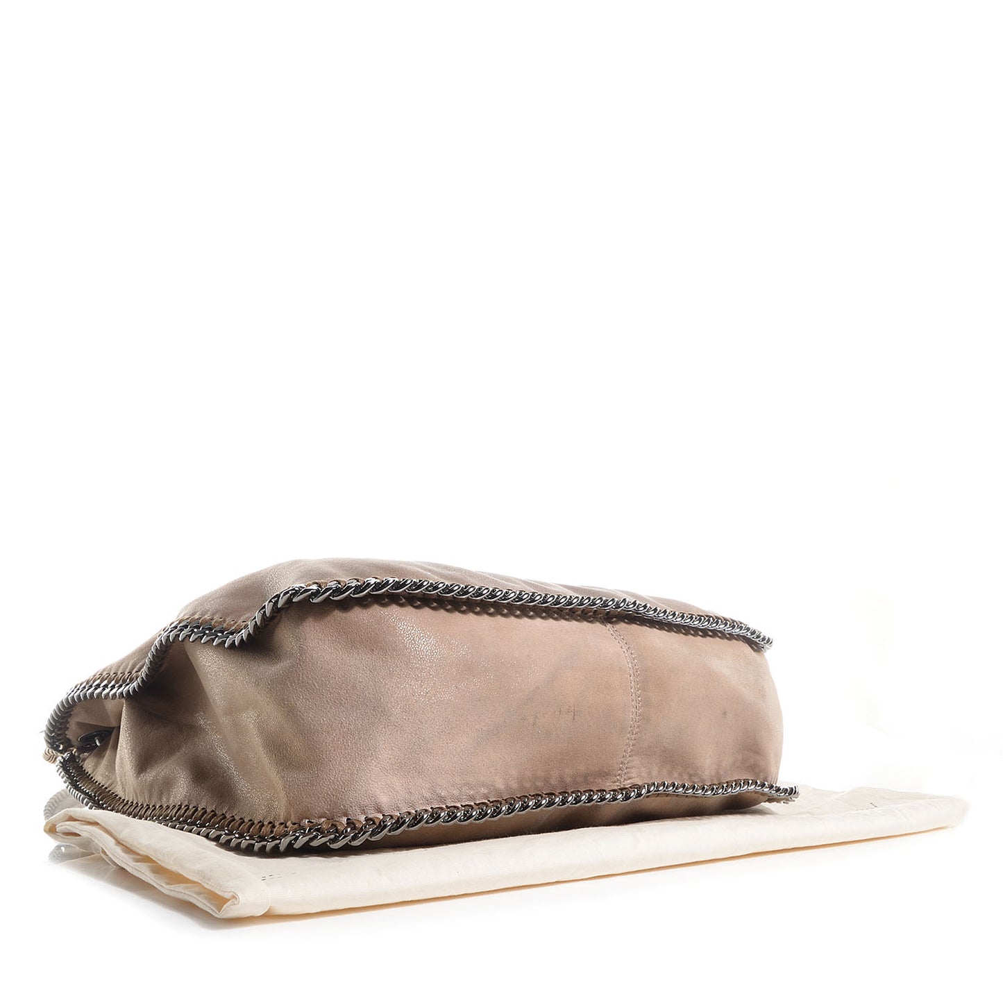 Faux Leather Shaggy Deer Falabella Hobo Beige