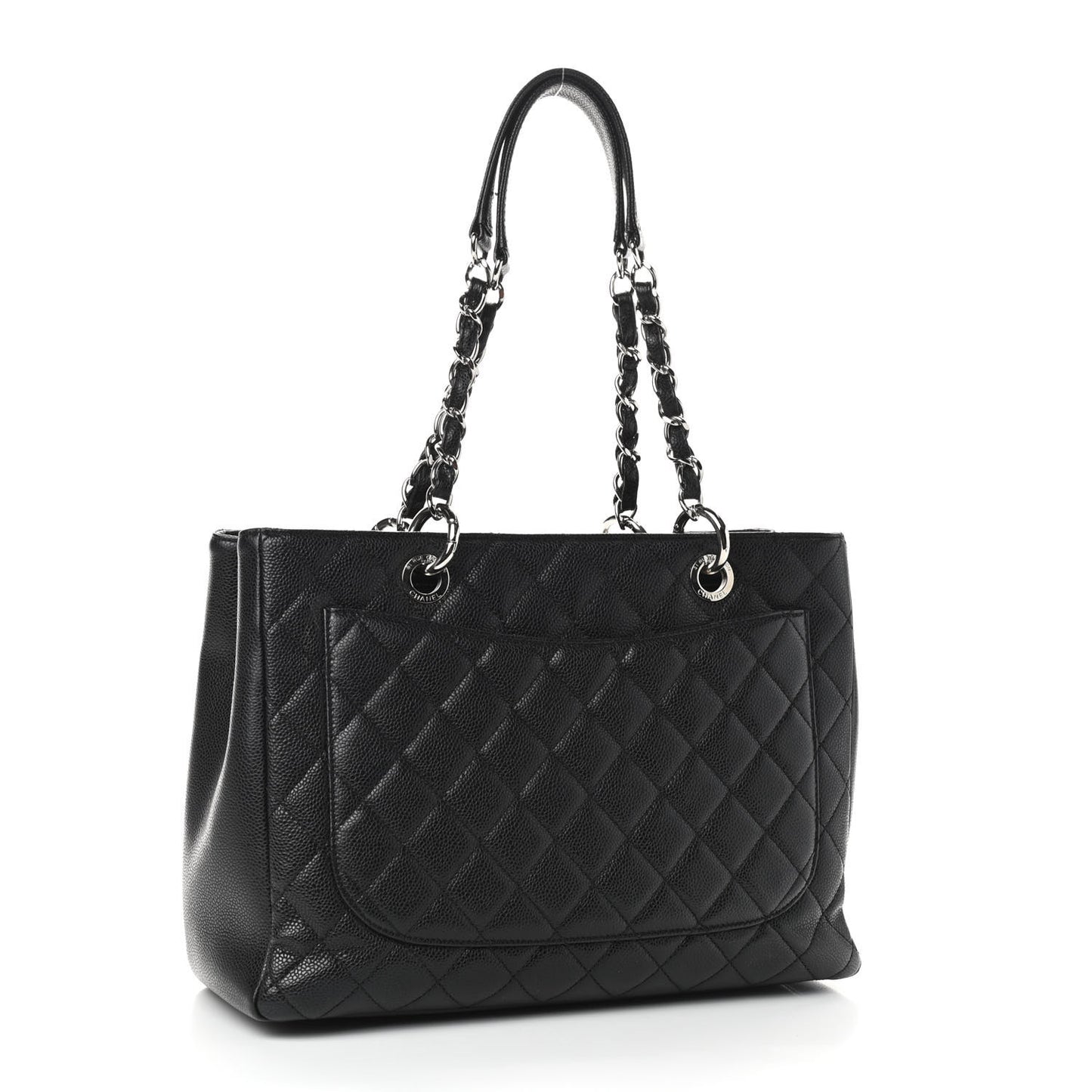 Caviar Quilted Grand Shopping Tote GST Black
