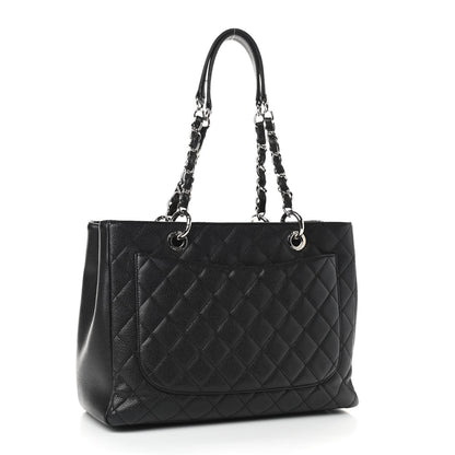Chanel Caviar Quilted Grand Shopping Tote GST Black 3 of 9
