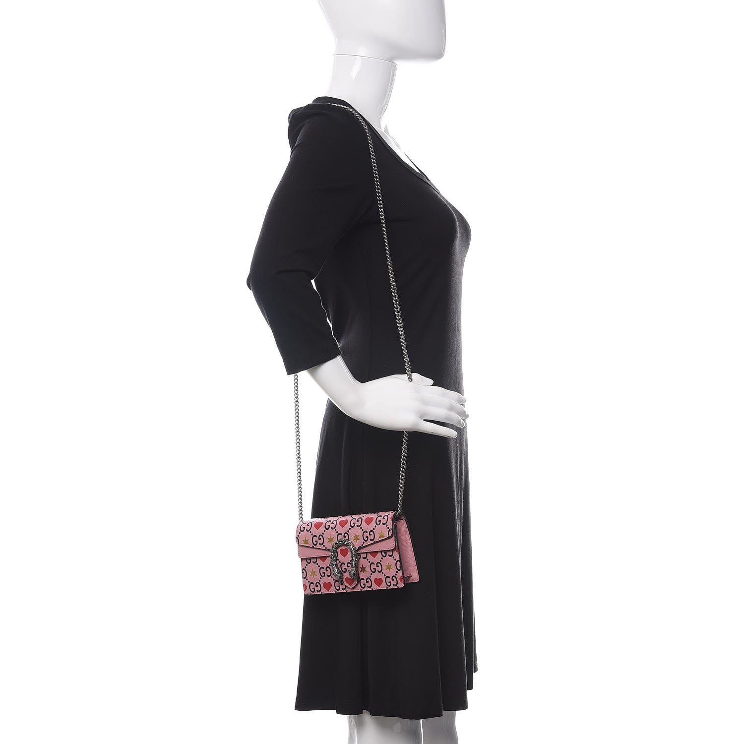 Gucci Calfskin Valentine's Day Exclusive Super Mini Dionysus Shoulder Bag 2 of 10