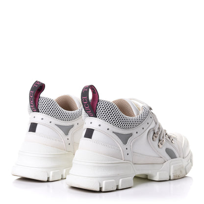 Gucci X SEGA Mesh Calfskin Suede Womens Flashtrek Sneakers 39.5 Great White 4 of 10