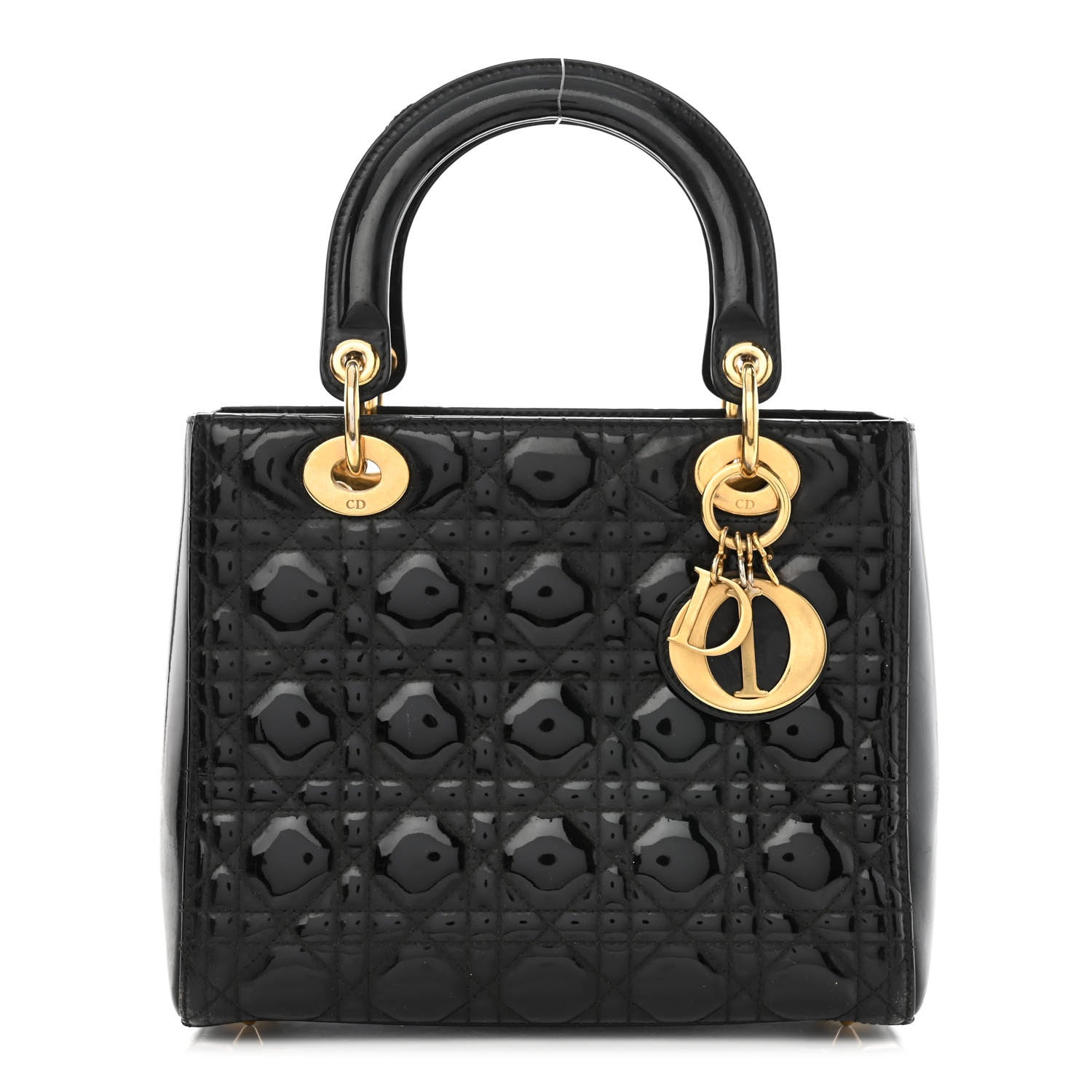 Christian Dior Patent Cannage Medium Lady Dior Black 1 of 12