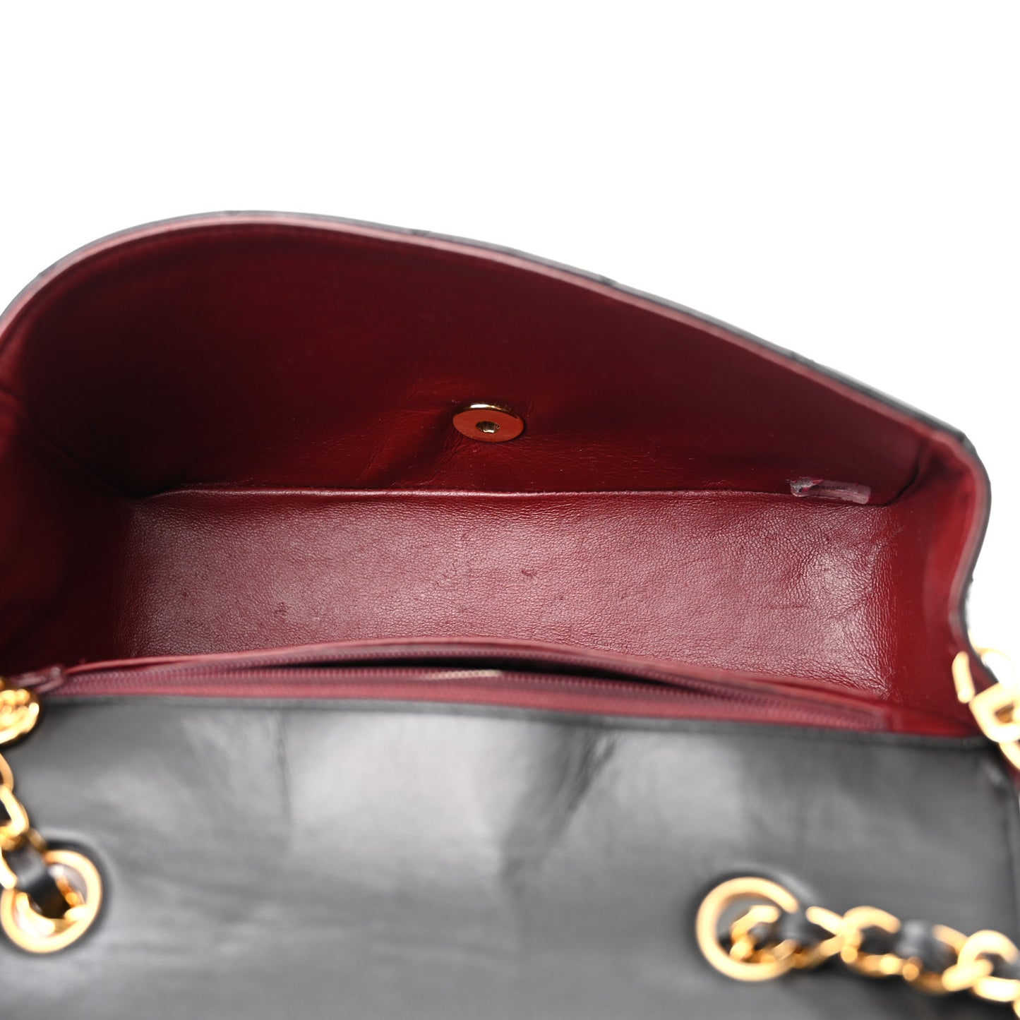Lambskin Quilted Small Single Flap Bag Black