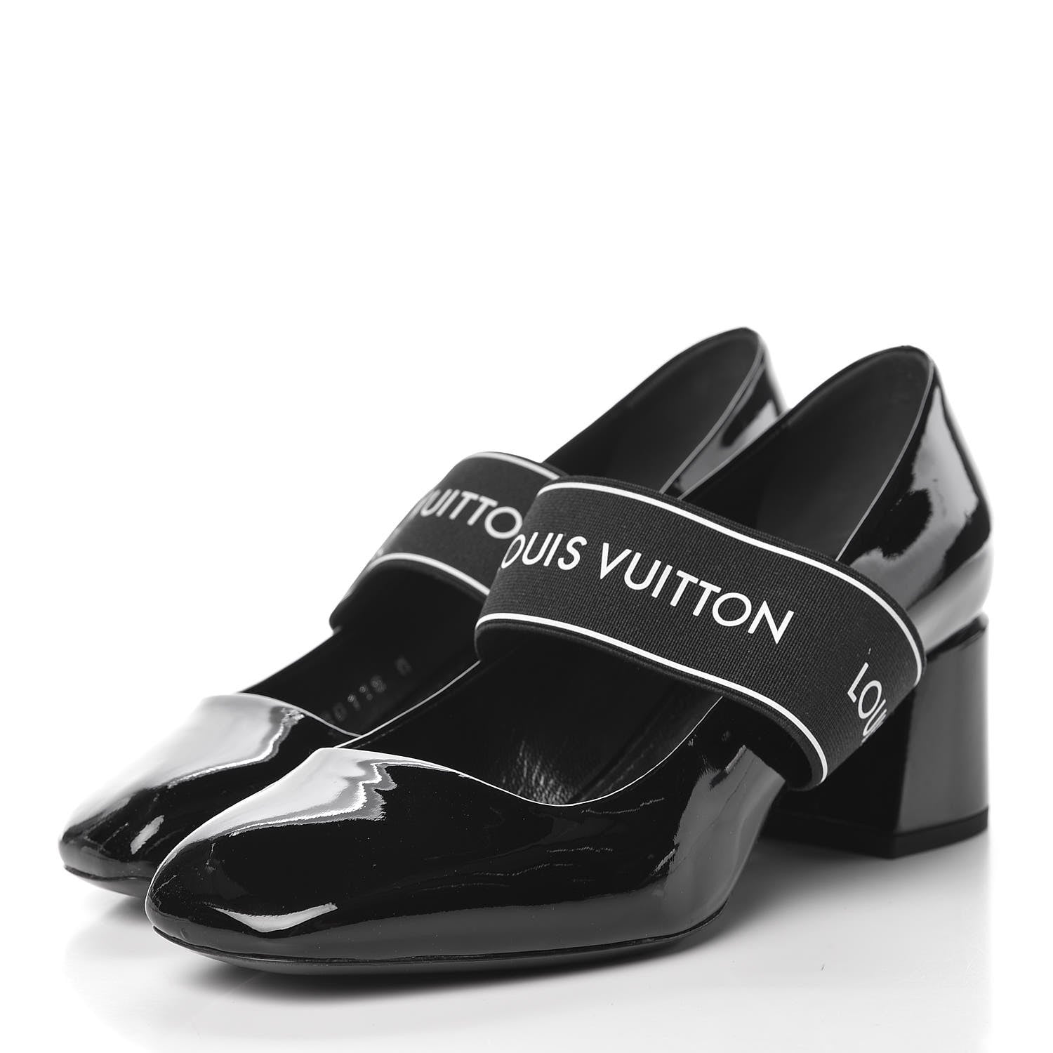 Louis Vuitton Patent Uncover Pumps 37 Black 3 of 9
