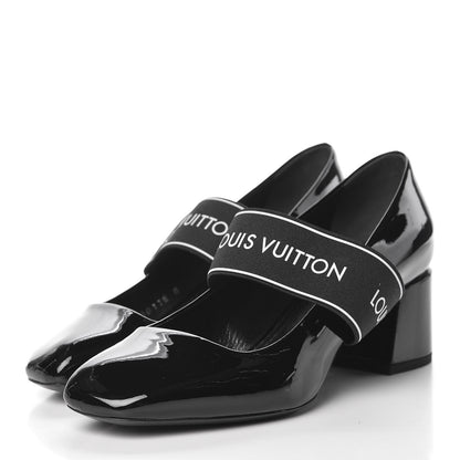 Louis Vuitton Patent Uncover Pumps 37 Black 3 of 9