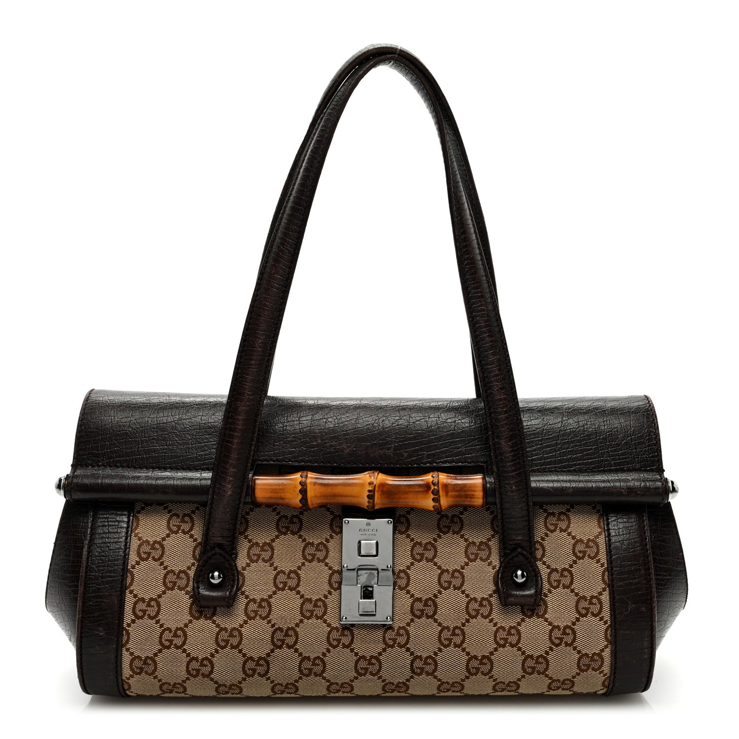 Monogram Bamboo Bullet Bag Dark Brown