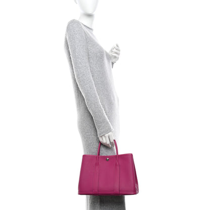 Hermes Vache Country Garden Party 30 TPM Rose Pourpre 2 of 12