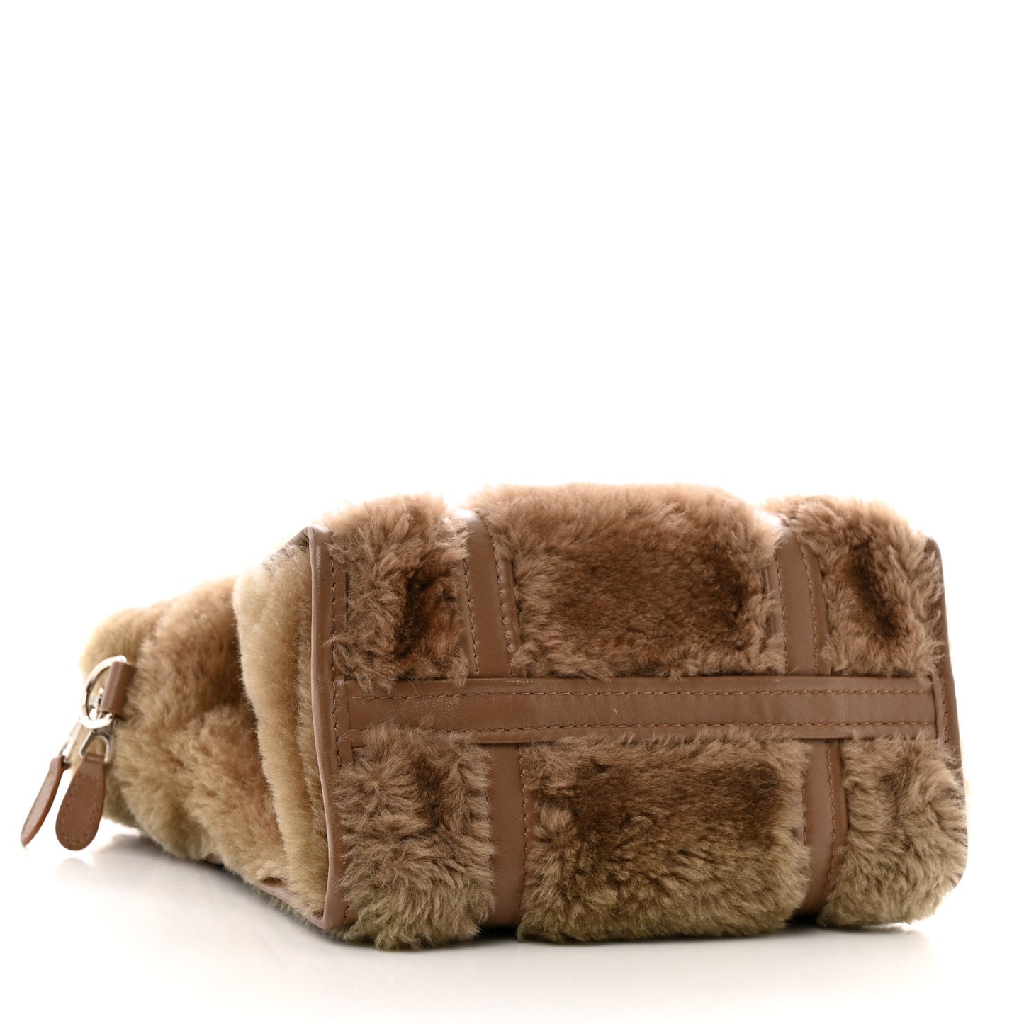 Shearling XS Bazar Shopper Tote Beige