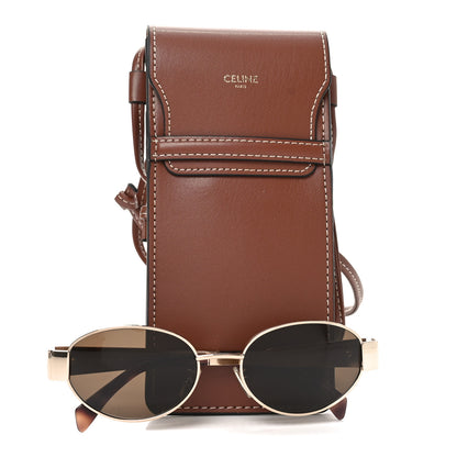 Celine Metal Triomphe 01 Sunglasses CL40235U Rose Gold Brown 7 of 7