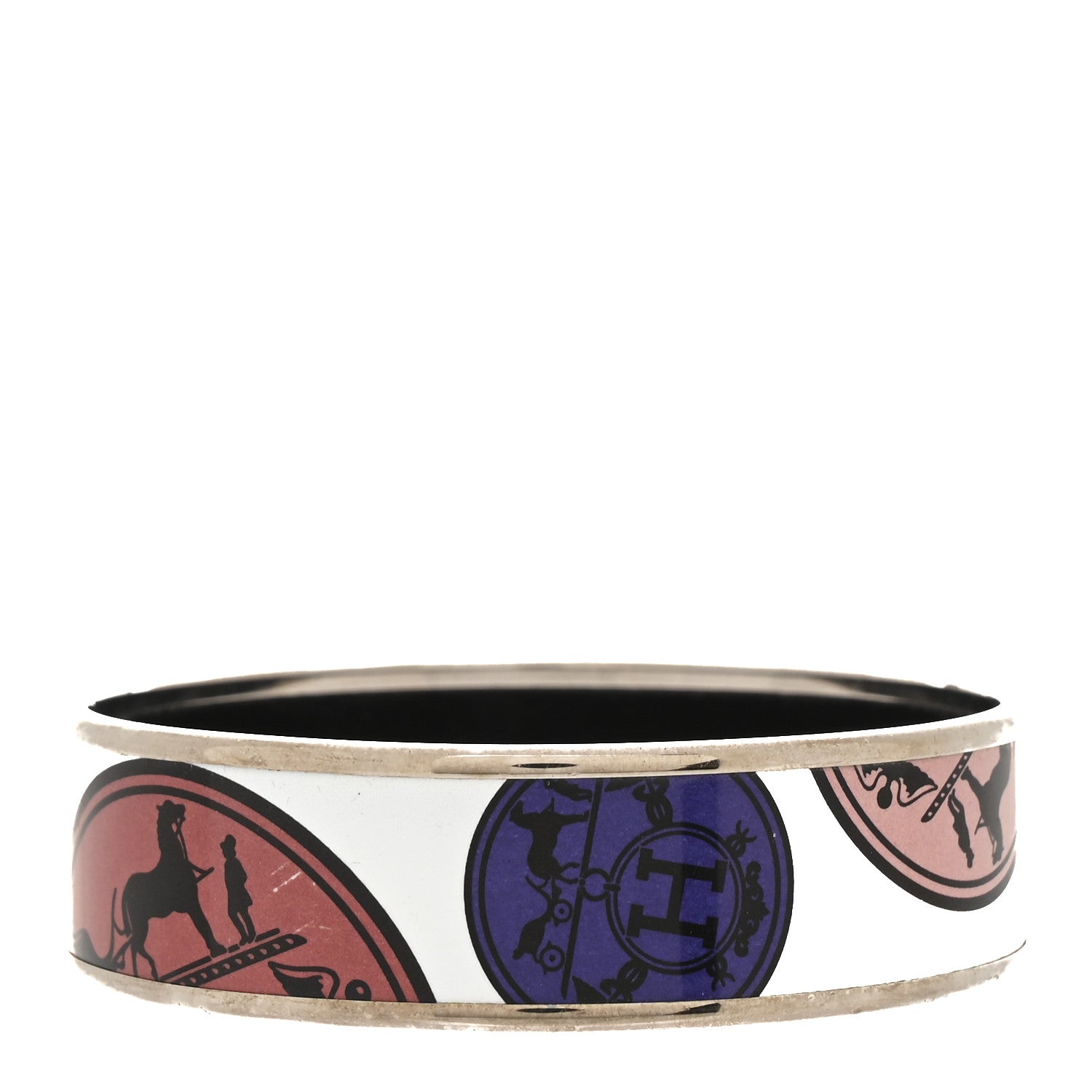 Hermes Enamel Printed Confettis D'Ex Libris Medium Bracelet 65 Multicolor 2 of 6