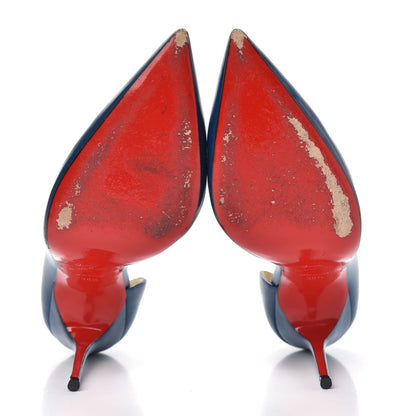 Christian Louboutin Shiny Nappa Iriza 100 Pumps 38.5 Espadon 5 of 11