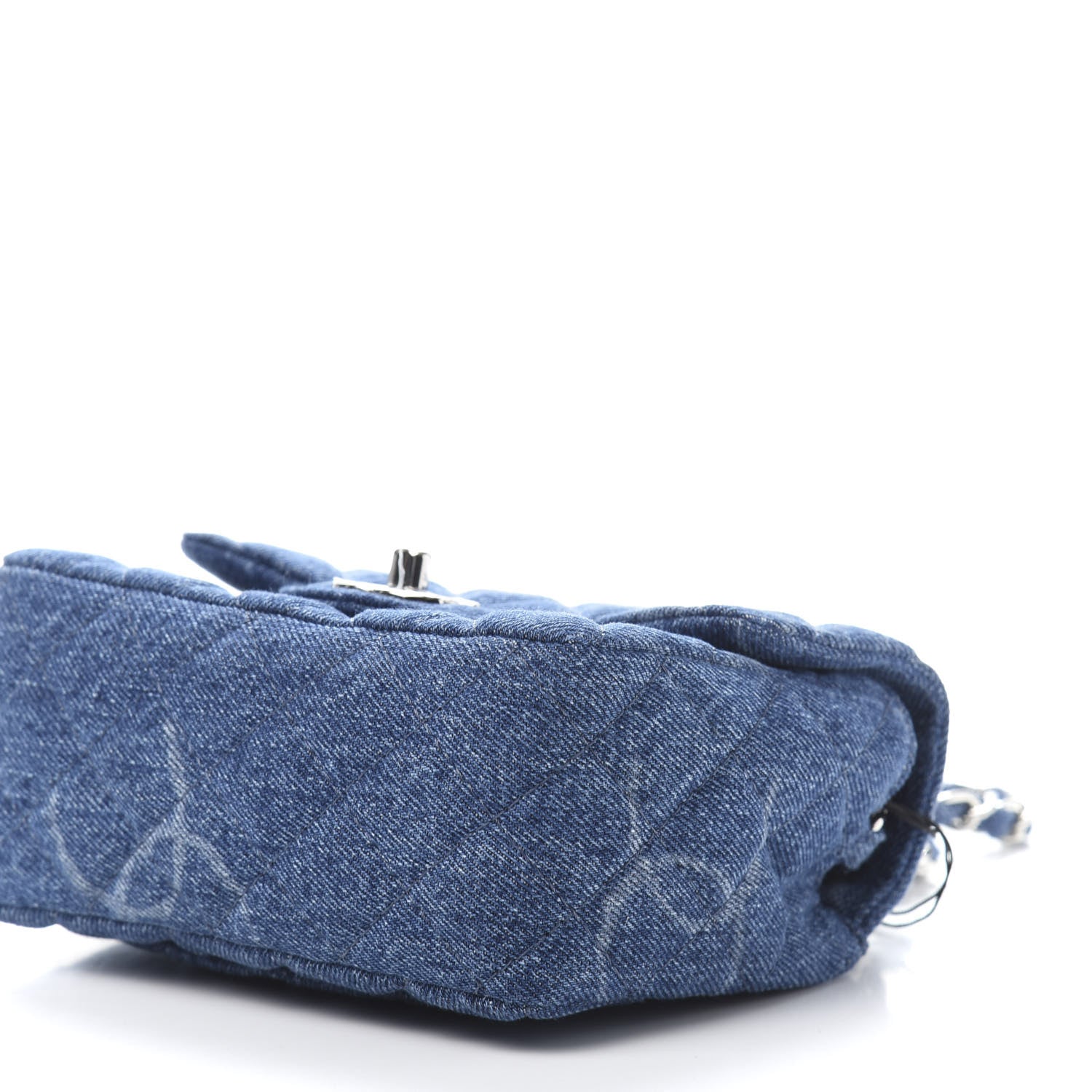 Chanel Denim CC Quilted Mini Square Flap Blue 9 of 11