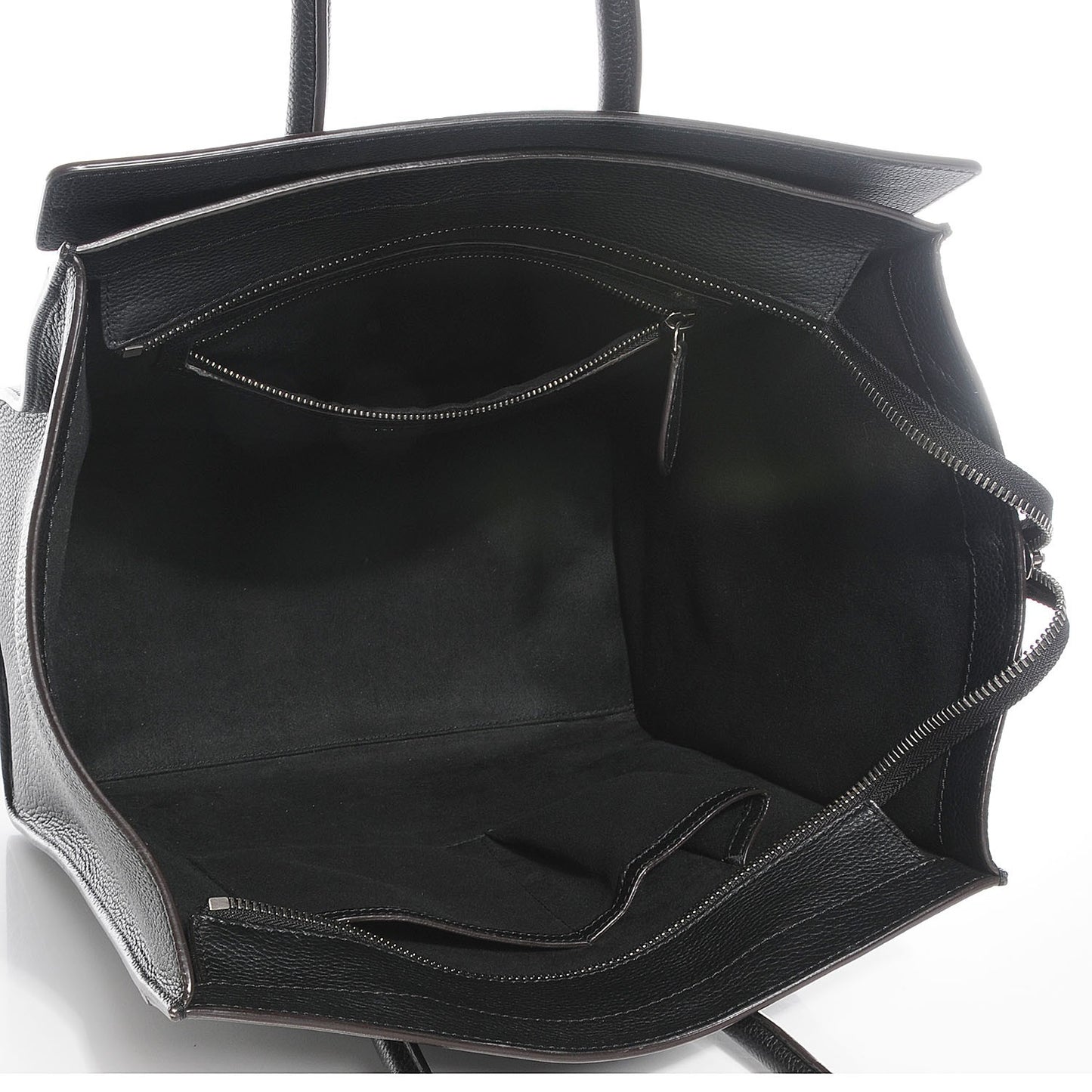Drummed Calfskin Mini Luggage Black