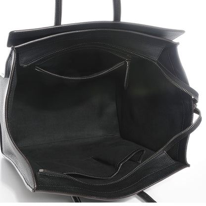 Celine Drummed Calfskin Mini Luggage Black 5 of 7