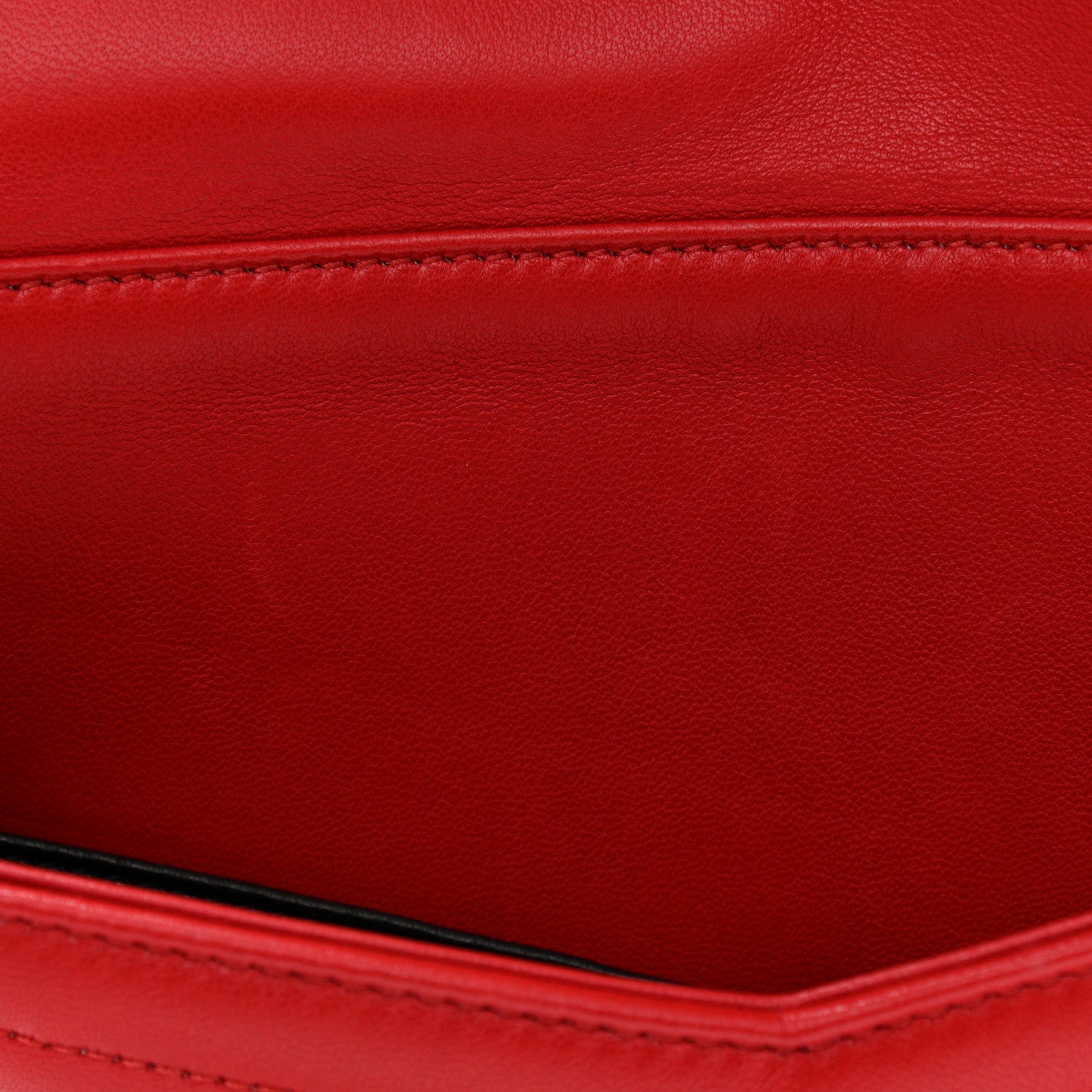 Saint Laurent Lambskin Matelasse Chevron Monogram Medium Sulpice Bag Red 12 of 12