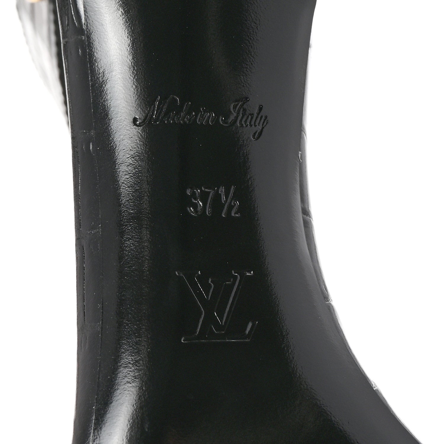Louis Vuitton Calfskin Crocodile Embossed Horizon Sandals 37.5 Black 7 of 9