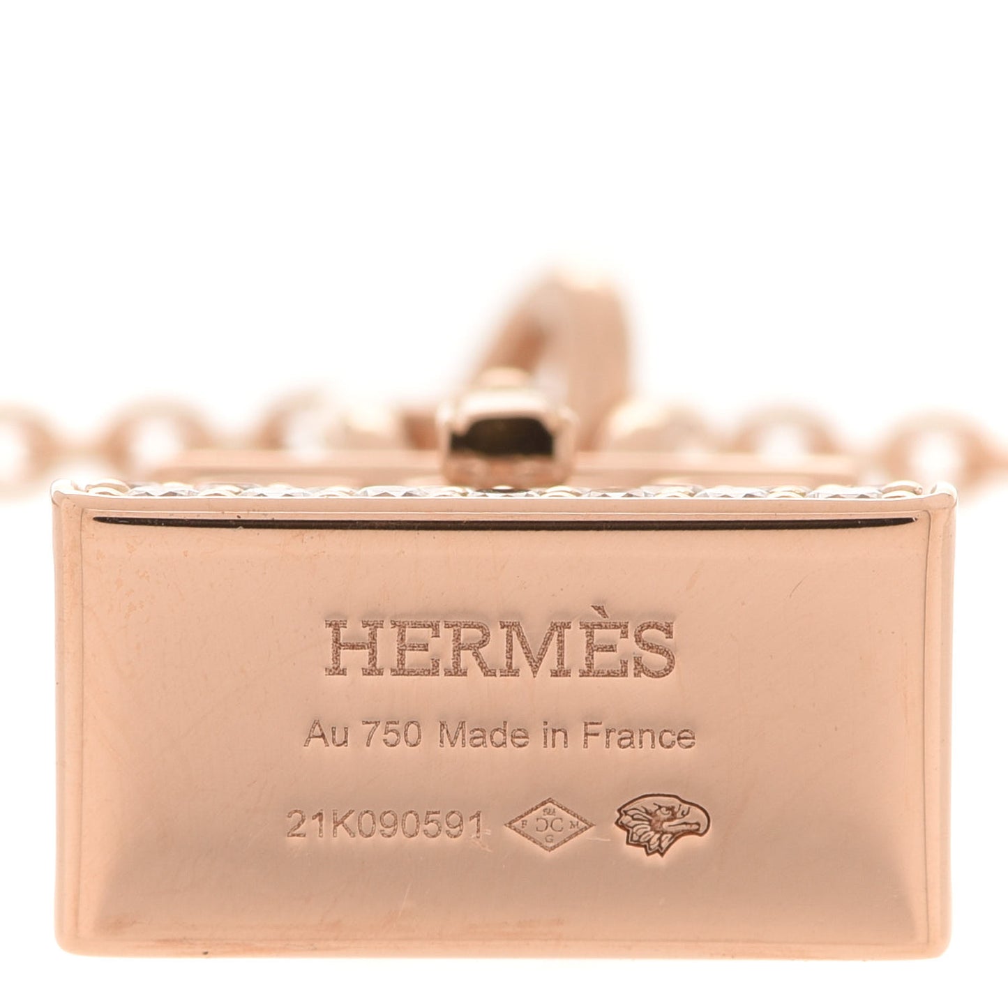 18K Rose Gold Diamond Birkin Amulettes Pendant Necklace