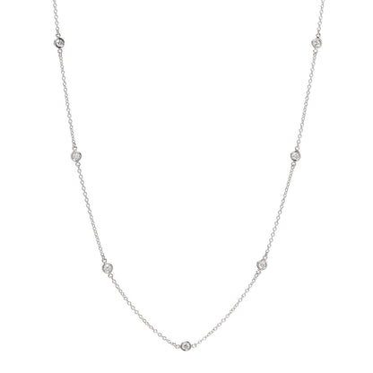 Tiffany Platinum Diamond .33ctw Elsa Peretti Diamonds by the Yard Station Necklace 1 of 5