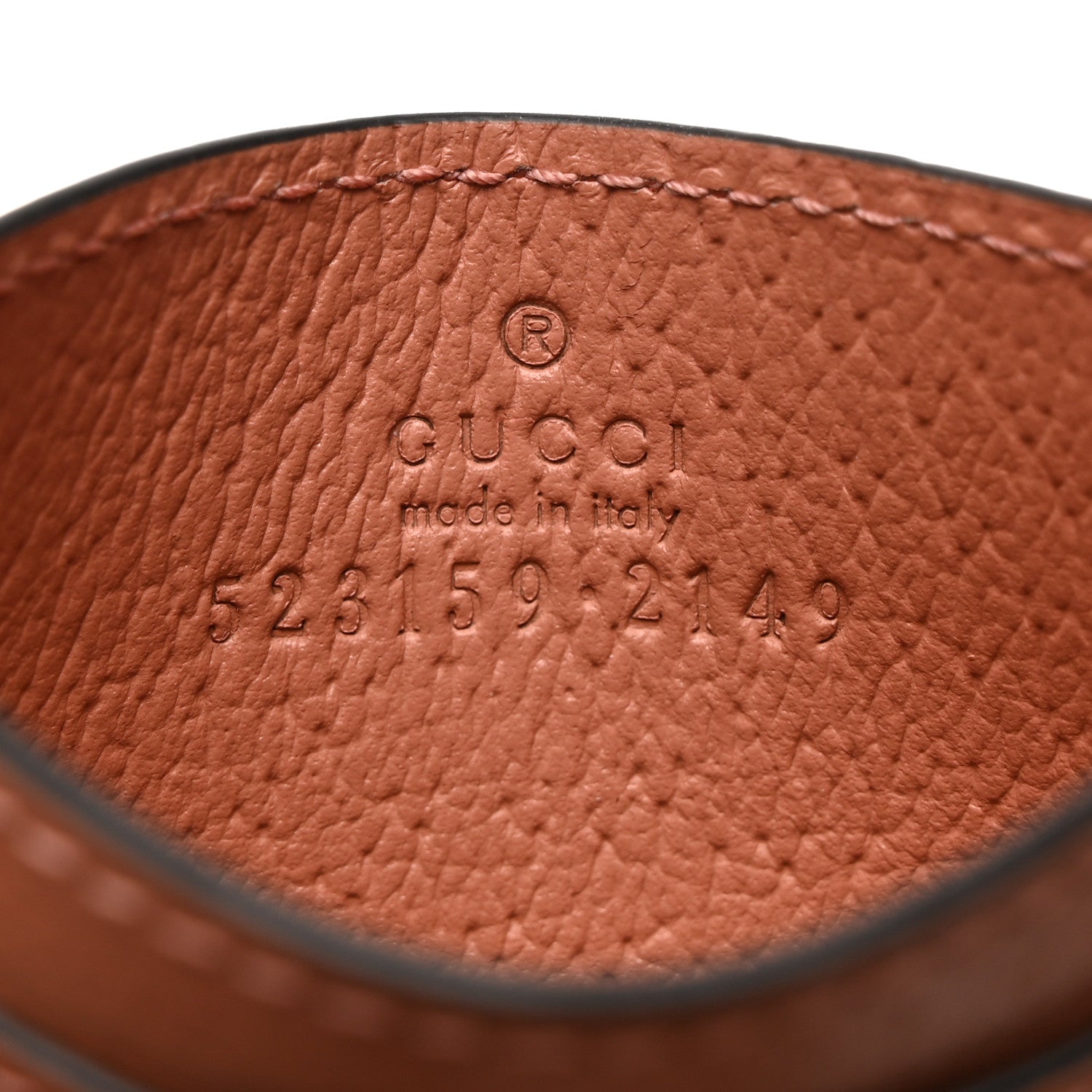 Gucci Monogram Textured Dollar Calfskin Ophidia Card Holder Cloche Rose Pink 6 of 6