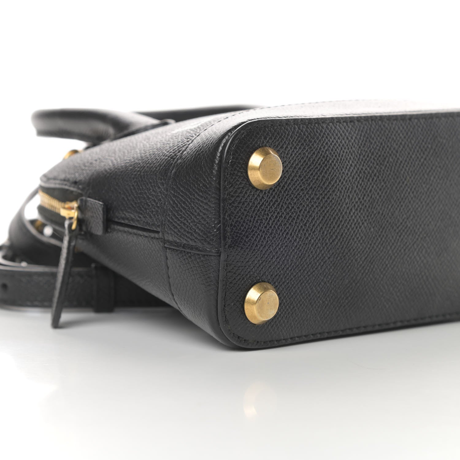 Balenciaga Signature Grained Calfskin XXS Ville Top Handle Bag Black White 10 of 13