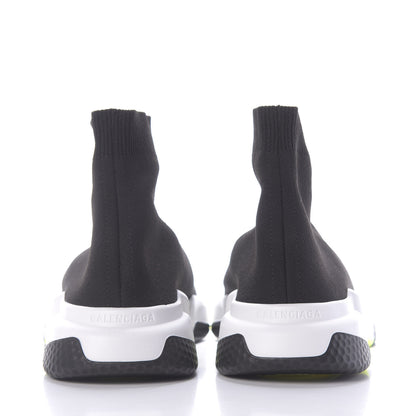 Balenciaga Neoprene Knit Womens Speed Sneakers 41 Black White Yellow Fluo 5 of 9