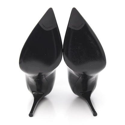 Louis Vuitton Patent Monogram Call Back Pumps 38 Black 5 of 9