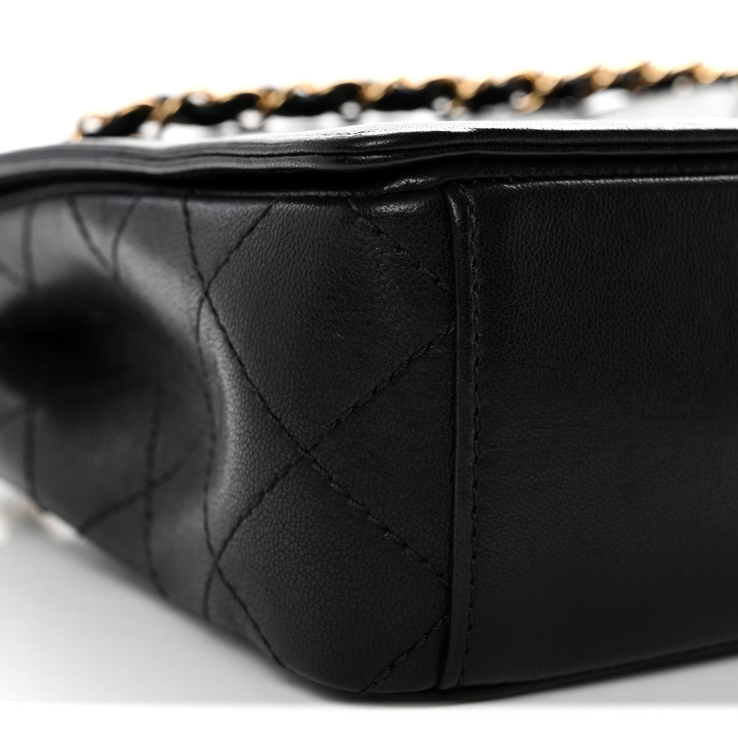 Chanel Sheepskin Quilted Vintage Mademoiselle Flap Black 9 of 11