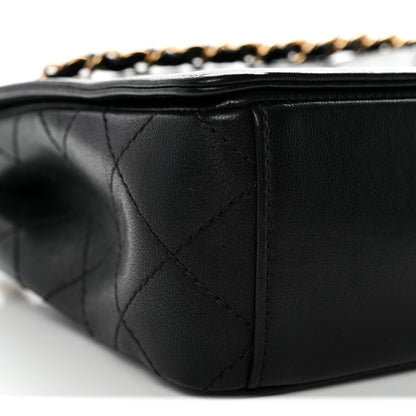 Chanel Sheepskin Quilted Vintage Mademoiselle Flap Black 9 of 11