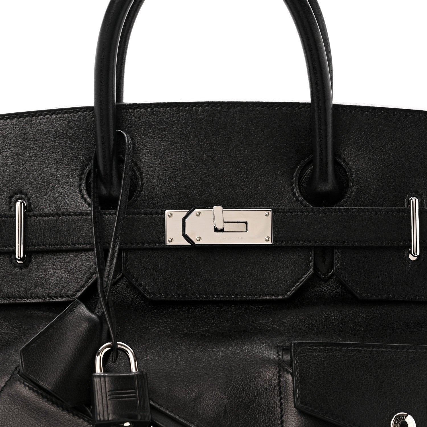 Hermes Veau Volupto Rock HAC Birkin 40 Black 8 of 17