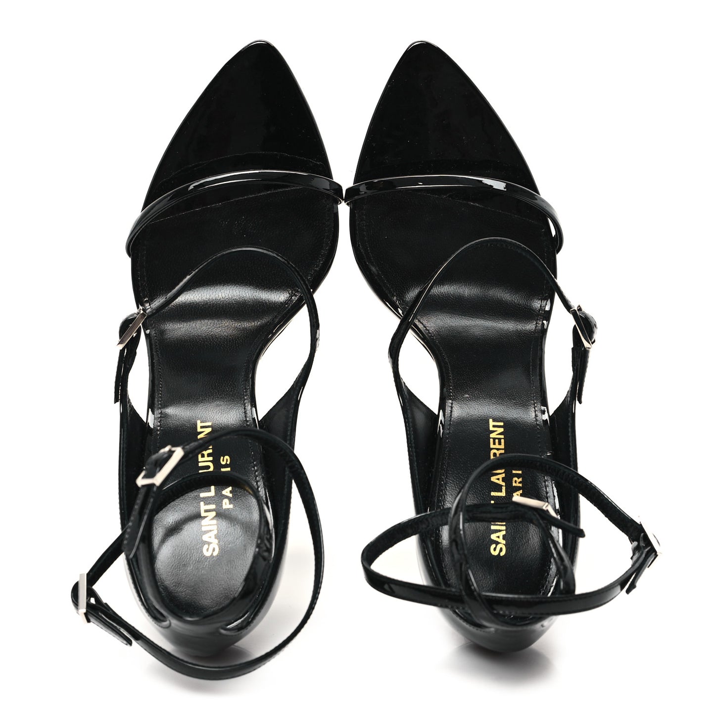 Patent Calfskin Dita 110 Sandals 38 Black