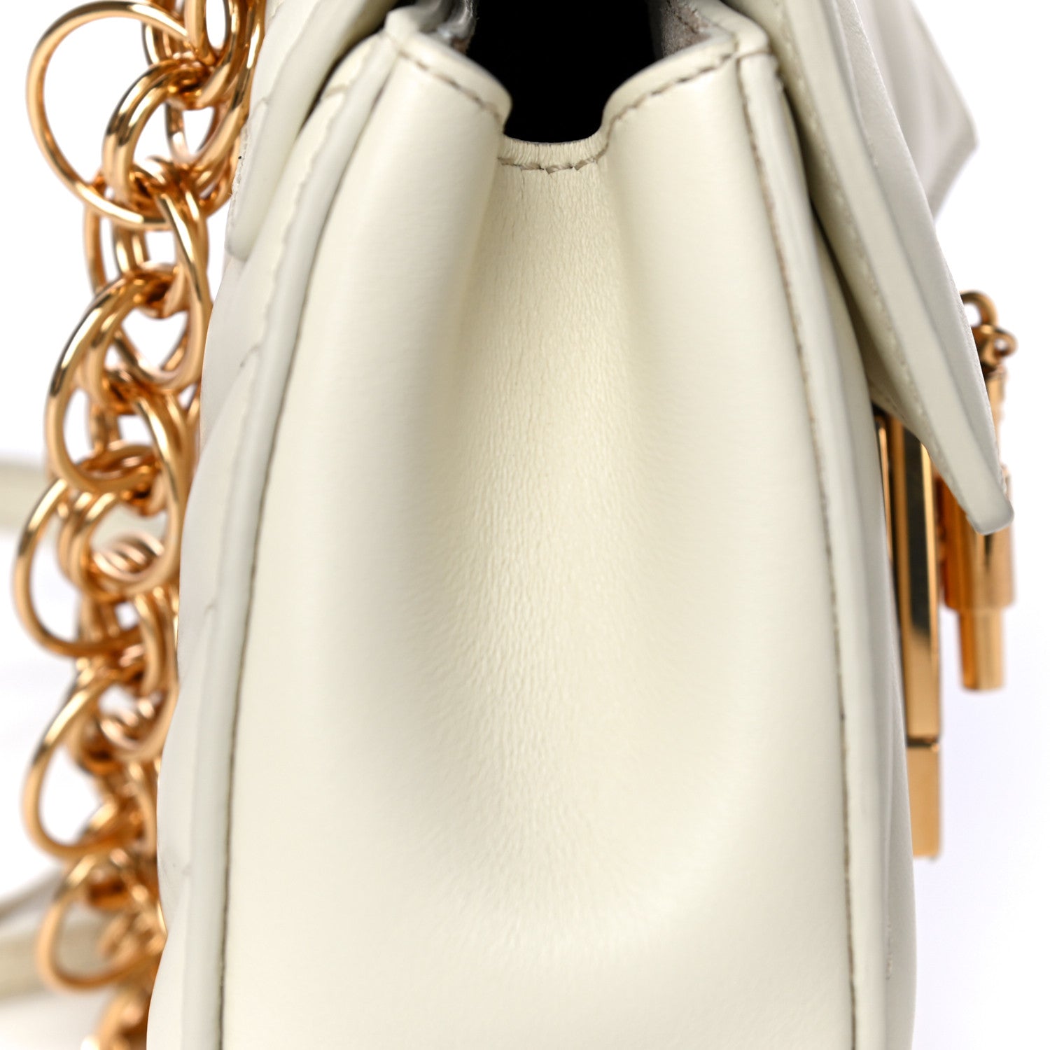 Chloe Calfskin Quilted Drew Bijou Shoulder Bag Natural White 17 of 22