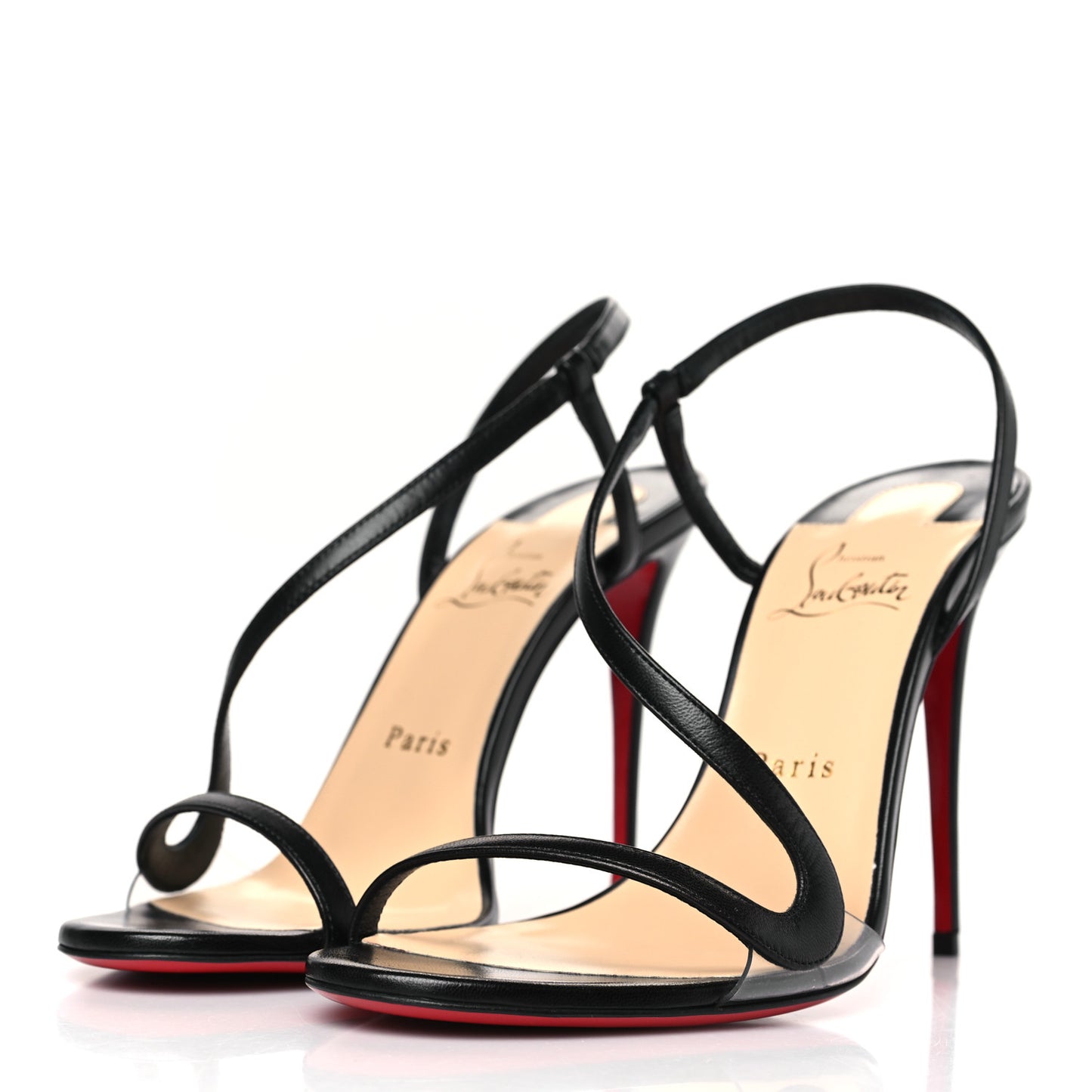 CHRISTIAN LOUBOUTIN Nappa Rosalie 100 Sandals 39 Black