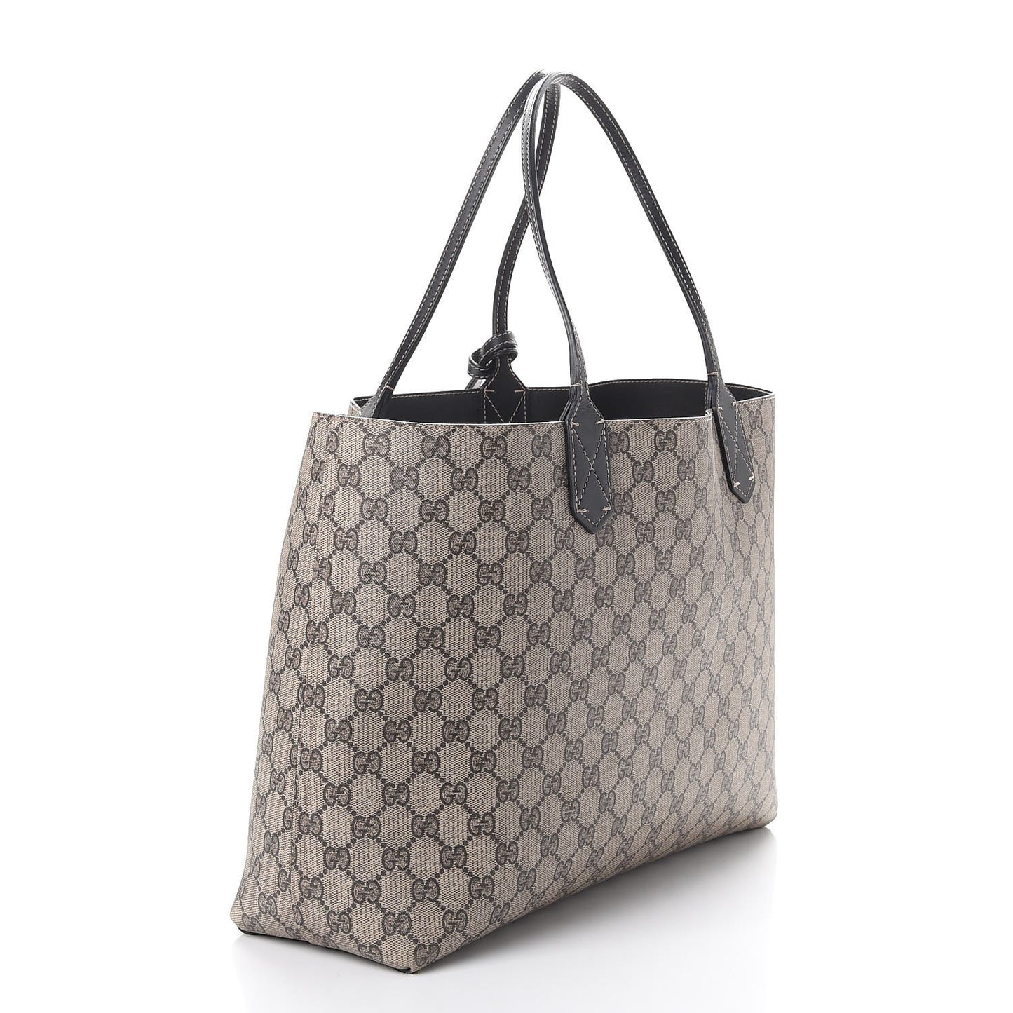 Calfskin GG Supreme Monogram Medium Reversible Tote Black