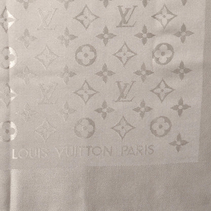 Louis Vuitton Wool Silk Monogram Shawl Beige 4 of 5