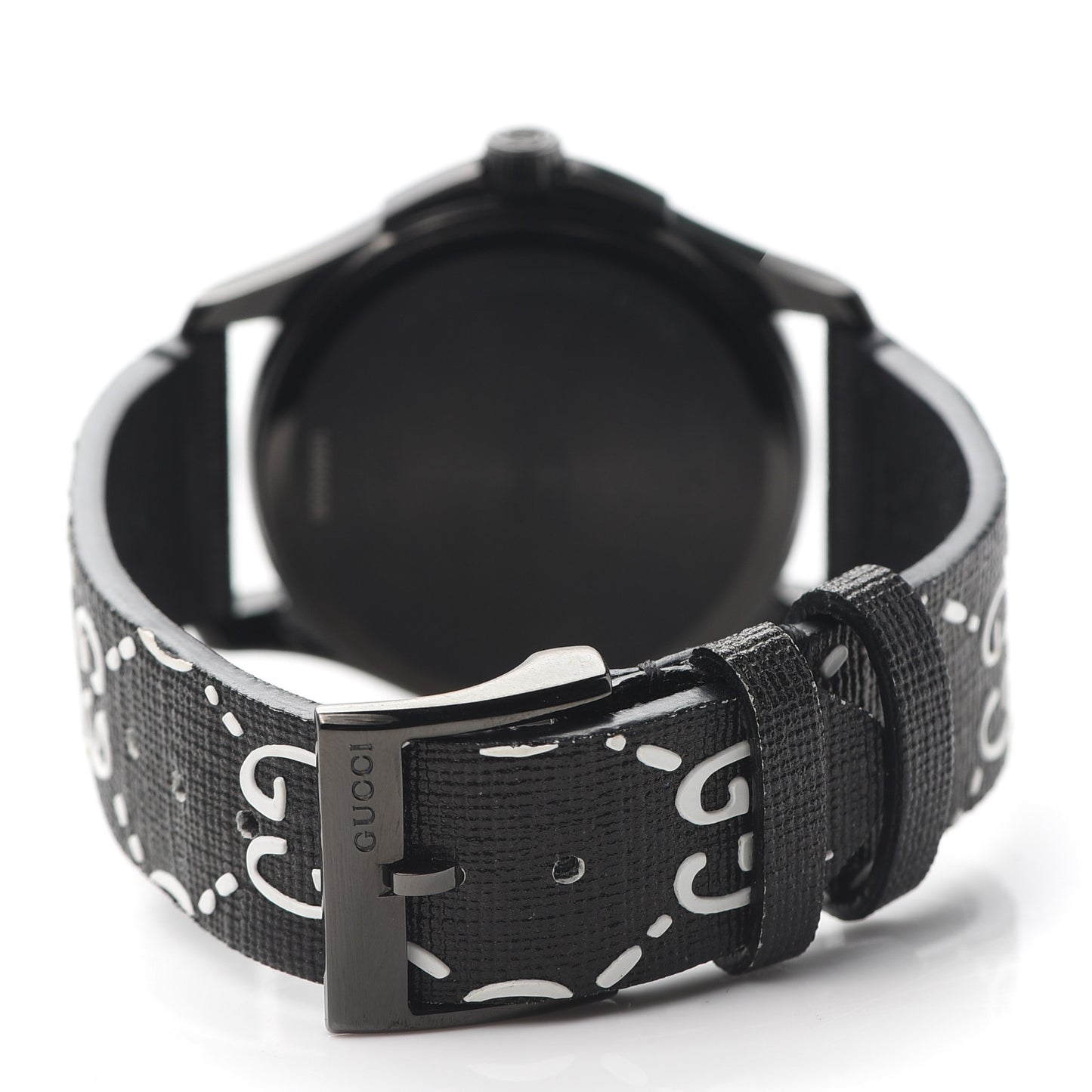 PVD Stainless Steel Canvas 38mm G-Timeless Ghost Quartz Watch Black
