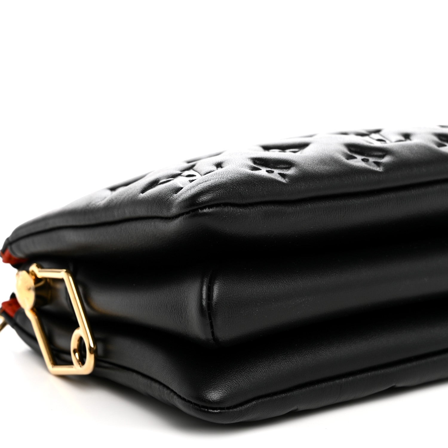 Louis Vuitton Lambskin Embossed Monogram Coussin BB Black 11 of 12