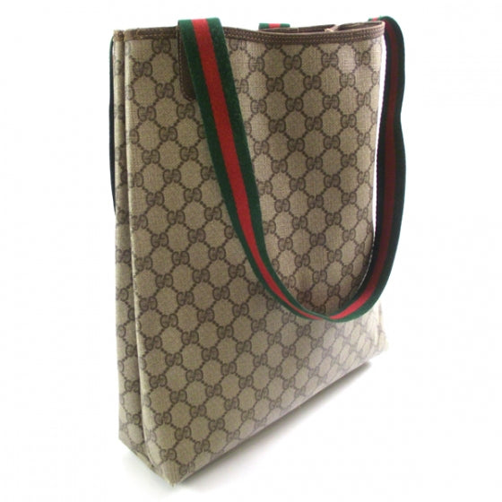 Gucci Monogram Web Tote Ebony 3 of 10