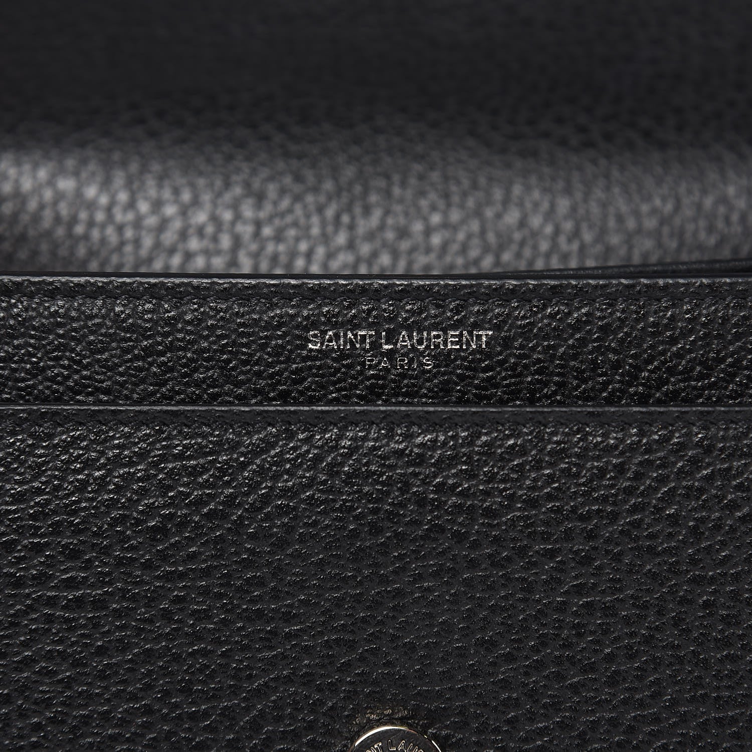 Saint Laurent Grained Calfskin Medium Monogram Sunset Satchel Black 6 of 10