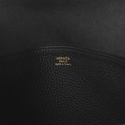 Hermes Taurillon Clemence Halzan 31 GM Black 7 of 11