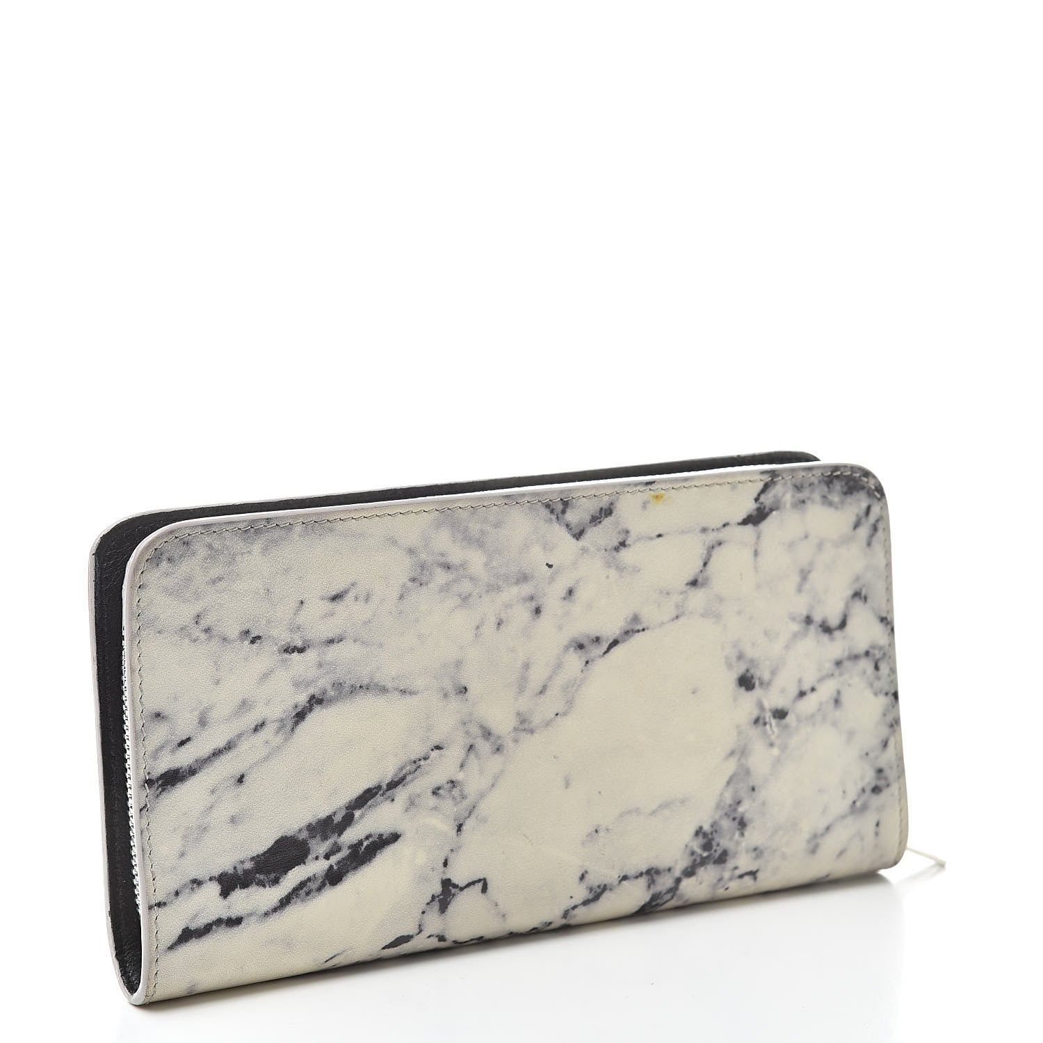 Balenciaga Veau Marbre Zip Around Wallet Blanc Marbre Black 3 of 9