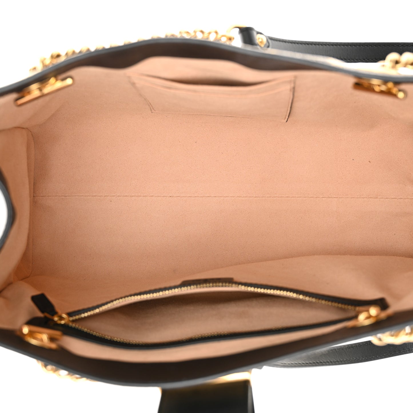 GG Supreme Monogram Bees Medium Padlock Tote Beige Oro Black