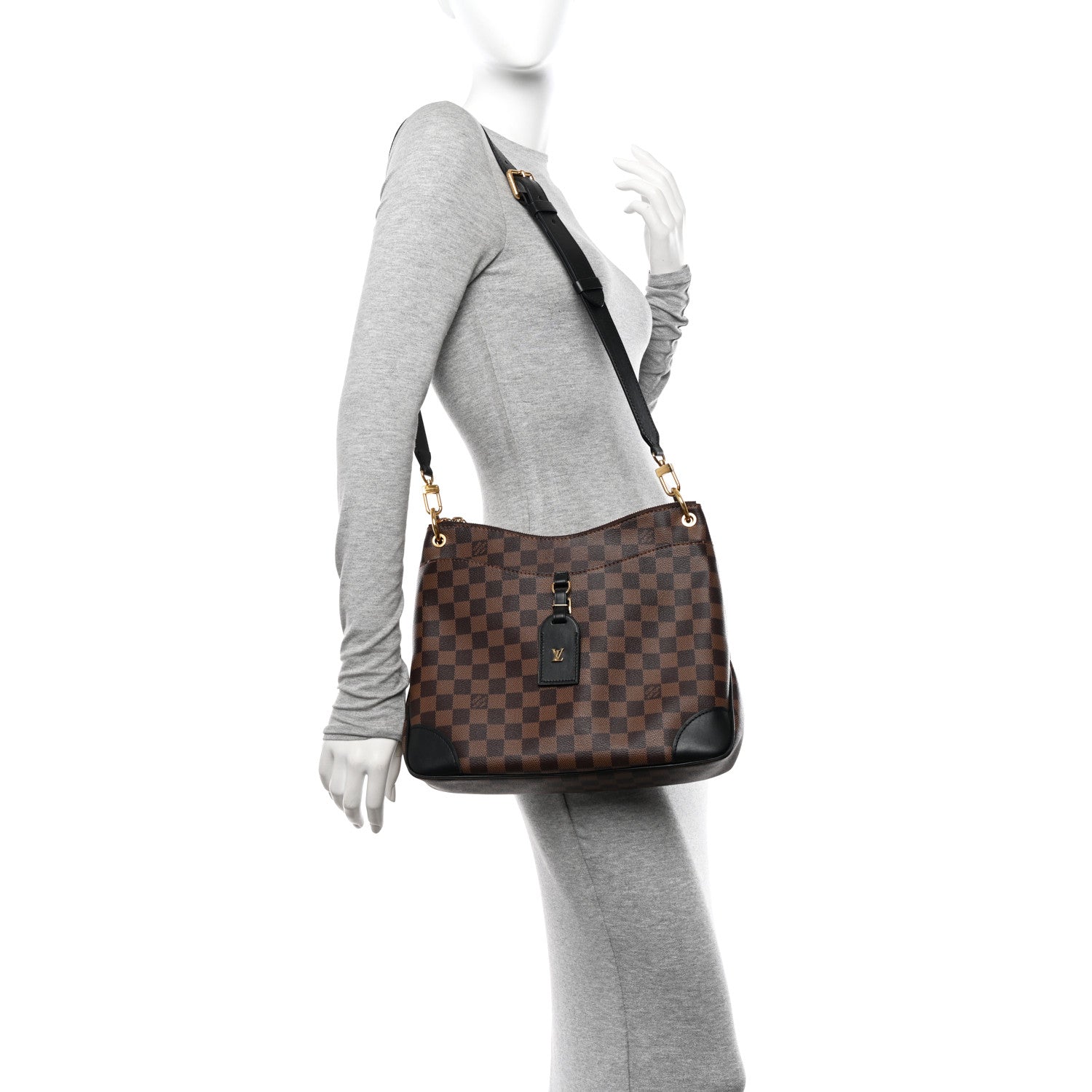 Louis Vuitton Damier Ebene Odeon MM Black 2 of 10