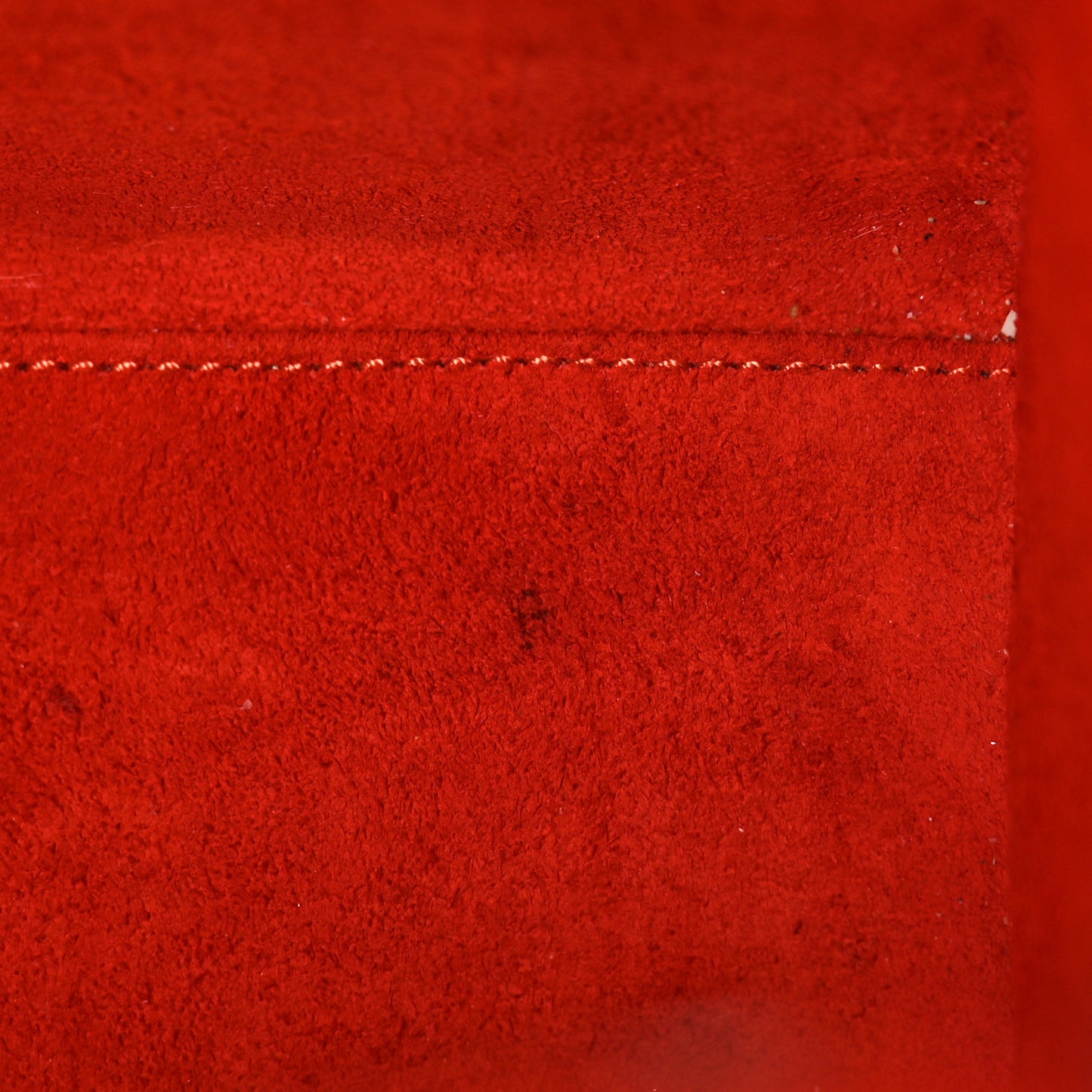 Drummed Calfskin Nano Luggage Vermillion