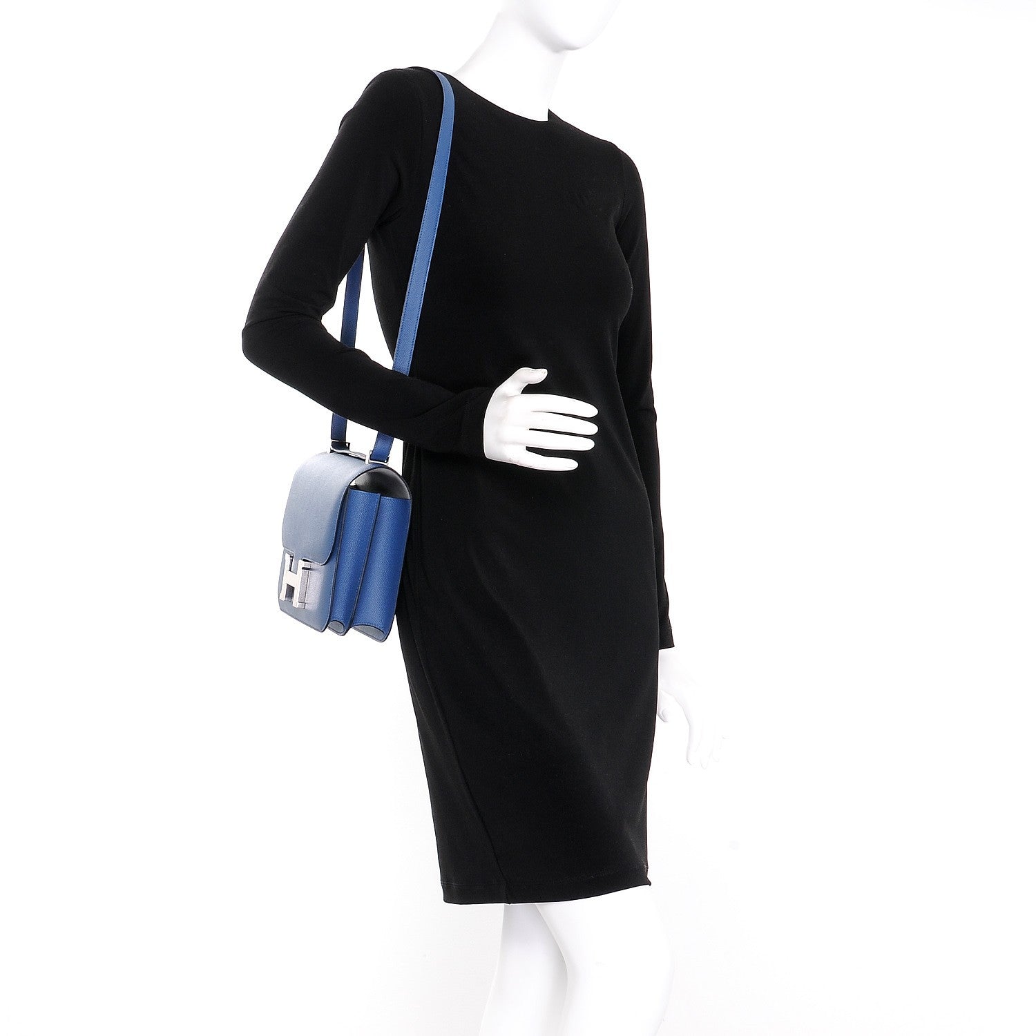 Hermes Epsom Constance 24 Bleu Agate Gris Mouette 2 of 23
