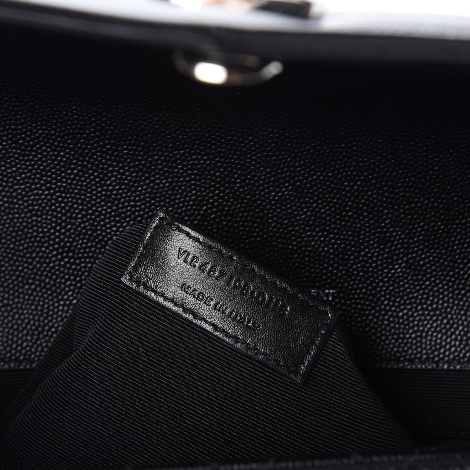 Saint Laurent Grain De Poudre Textured Mixed Matelasse Large Triquilt Monogram Satchel Black 8 of 8