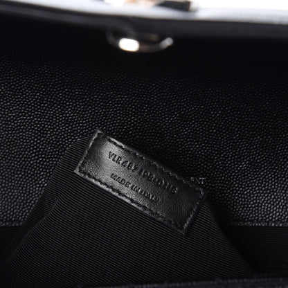 Saint Laurent Grain De Poudre Textured Mixed Matelasse Large Triquilt Monogram Satchel Black 8 of 8