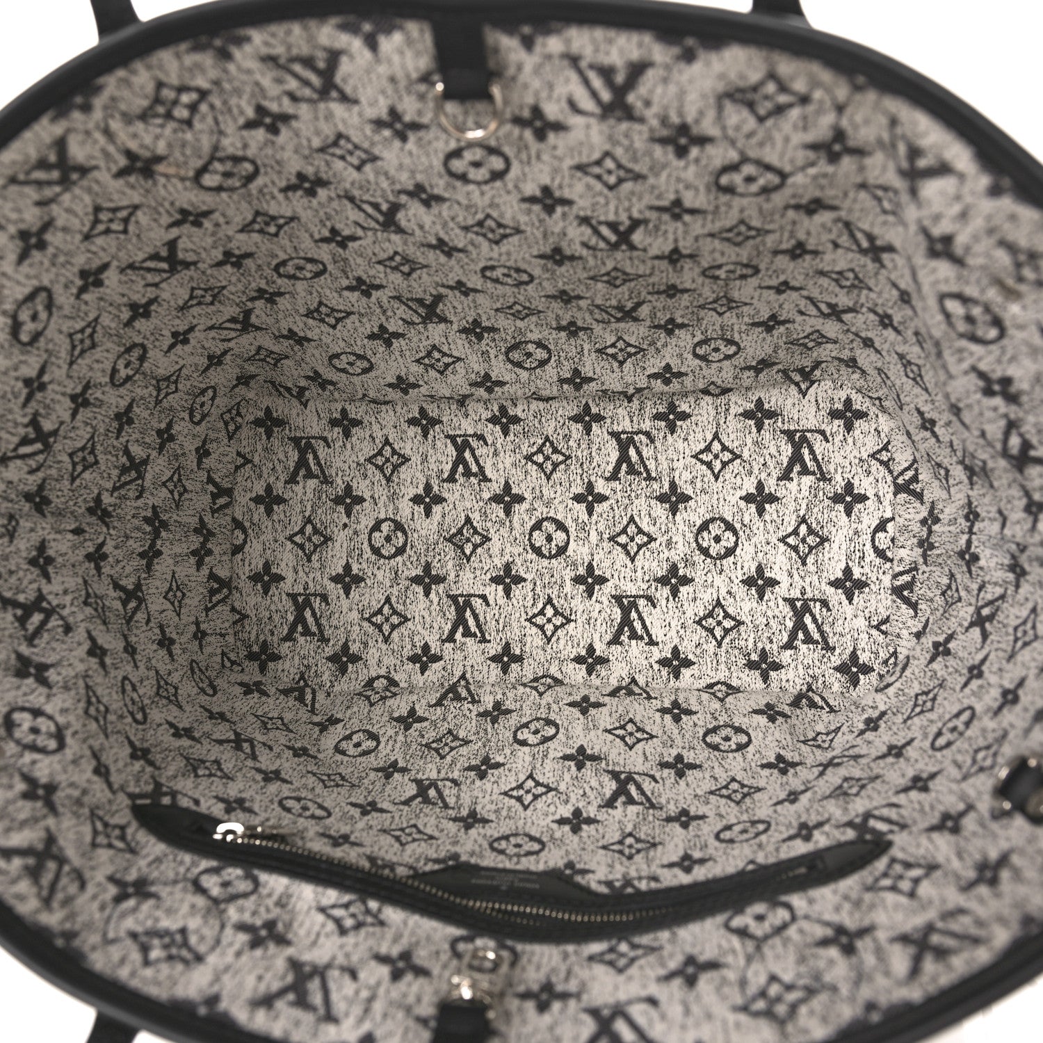 Louis Vuitton Denim Monogram Jacquard Neverfull MM Grey 5 of 8