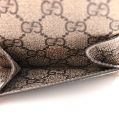 Balenciaga GUCCI X BALENCIAGA GG Supreme Monogram Logo Mini Cash Wallet on Chain Beige Ebony 6 of 11