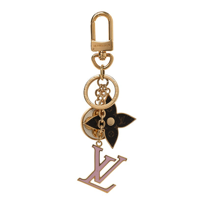 Louis Vuitton Metal Monogram Epi Spring Street Bag Charm Key Holder Gold 1 of 4