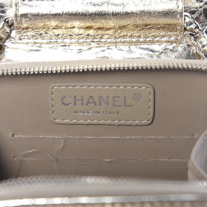 Chanel Crackled Aged Calfskin Mini Crossbody Flap Gold 6 of 11